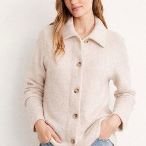 Vince Wool Alpaca Blend Button Front Sweater Jacket Size M